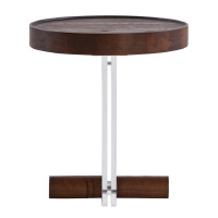 鼎南埃俄茶几客厅家用沙发胡桃色边几民宿家用设计师款