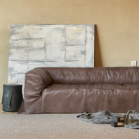 鼎南奢华系列纯牛真皮沙发轻奢风复古美式客厅直排沙发2.8米