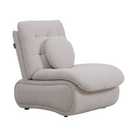 鼎南河湾单人休闲椅棉麻布艺沙发椅卧室客厅小户型现代简约