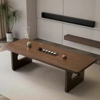 震旦茶桌椅组合现代简约中式轻奢原木茶台客厅家用办公室实木大板茶桌 松木单桌160*70*75*5[单桌无腿