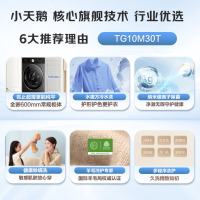 小天鹅(LittleSwan)10KG全自动洗衣机纯平全嵌水魔方冷水洗 智能投放纳米银离子除菌 TG10M30T