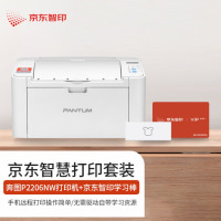 奔图(PANTUM)P2206NW 黑白激WiFi打印机 京东小家智能生态 无线远程/学习作业&京东智印学习棒