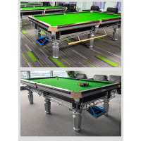 威仕顿银刺台球桌 木库大理石中式黑八成人标准 九尺桌球台案子带回球