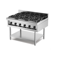 麦大厨 商用电磁炉燃气煲仔炉小炒灶猛火灶熄火保护天然气六头煲仔炉 MDC-JR-B2-BZ*6G