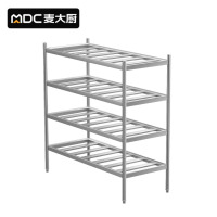麦大厨 搭配厨房不锈钢置物架 组装款四层货架 储物架 四层花格货架1800*500*1550