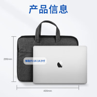 齐心(COMIX)加厚立体办公手提袋/会议包/事务包/文件包/商务双拉链袋大容量电脑公文包黑色便携EA5002