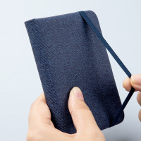 齐心(COMIX)三本A7/98张便携本笔记本子迷你随身携带记录小本子布皮面本口袋本小号记事本混色 EC501-3