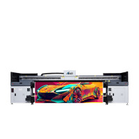 七级风R3220 UV国产大幅面卷平一体机 3.2米 四喷头网带机导带机 喷绘机打印软膜KT板墙纸石材陶瓷纸板