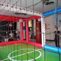 策雨充气无人机足球气模移动竞技场框架飞行对抗比赛培训围栏帐篷定Z 颜色可定制 3*4/12平方米