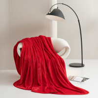 水星家纺家用床上用品毛毯法兰绒毯DH满禧鸿福法兰绒毯 150cm×200cm/条