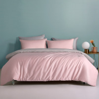 水星家纺 长绒棉贡缎四件套 DH水星60S长绒棉贡缎刺绣四件套粉 床单款 200cm×230cm /套