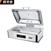 厨丰达 自助餐保温炉商用不锈钢液压可视盖保温锅酒店自助餐304保温炉 单盆13升