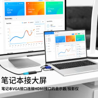 迈拓维矩(MT-viki)VGA转HDMI线转换头 带音频高清视频转换器笔记本电脑连接电视机投影仪 MT-H02 VG