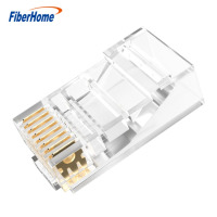 烽火(FiberHome)超五类非屏蔽水晶头 纯铜50U镀金 Cat5e水晶头 8P8C RJ45电脑网线接头电脑 2个