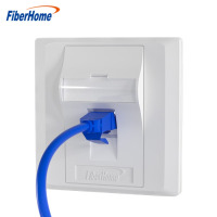 烽火(FiberHome)六类超五类白色斜面单孔网络插座面板