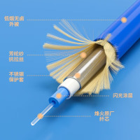 FiberHome烽火电信级铠装光纤跳线防潮防鼠单模网络收发器尾纤连接线 单模单芯铠装跳线SC-SC 5m