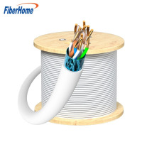 烽火(FiberHome)超六类五类屏蔽万兆千兆CAT6宽带低烟无卤阻燃纯铜线芯箱线灰色305m 六类屏蔽0.58±0.