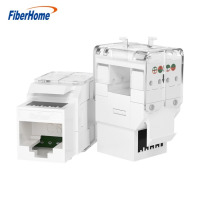 FiberHome 烽火通信 超五类网络模块 六类网线插座面板非屏蔽免打网络模块 六类非屏蔽模块 非免打180度进线