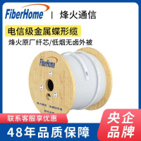 FiberHome烽火通信室内光纤线金属蝶形缆GJXH-1芯2芯4芯单芯双芯4芯皮线 GJXH-2芯 100m