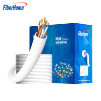 FiberHome烽火五类超五类增强型六类4对铝箔分屏蔽+编织总屏蔽低烟无卤阻燃数字通信电缆305m 五类非屏蔽 305