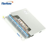烽火(FiberHome)高密度光纤终端盒 加厚法兰SC/FC/LC接口单模满配尾纤续接盘配线架 LC单模满配96芯灰色