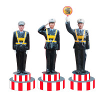 龙云天盾假人 高速公路道路仿真太阳能施工工地摇旗安全员 机器人带爆闪灯上下摇旗 双层(立正/敬礼/手举慢字)