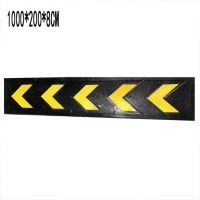 龙云天盾橡胶防撞条D型护舷物流卸货平台防撞块码头桥梁墙面保护垫缓冲块防撞墩 橡胶导向标100*20*8cm