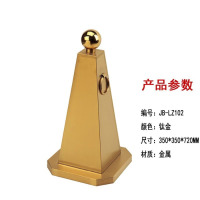 龙云天盾不锈钢金属路锥 反光停车锥 警示禁止停车雪糕筒桶 JB-102钛金厚款