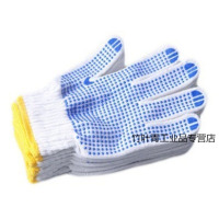 龙云天盾园艺儿童劳保手套防磨小朋友仪表防护棉纱线劳动中小学生表演 12双点胶 小学生款7-12岁