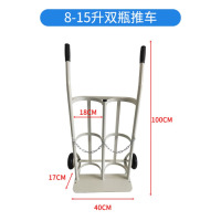龙云天盾8L10L15L可移动钢瓶手推车搬运车固定安全移动更方便 白色8到15升双瓶推车