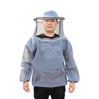 龙云天盾防风衣全套透气专用密封衣服防蜂帽蜂箱加厚半身养蜜蜂工具 定制加大码[180-195cm]