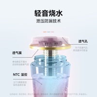 西屋便携式电热水杯家用旅行迷你小型玻璃电热水壶烧水杯办公室养生保温杯 0.35L WEK-A741