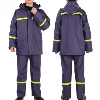 龙云天盾外卖骑手分体雨衣雨裤套装男加厚防水全身防暴雨外卖雨披摩托车骑行服分体 深蓝色套装(外口袋) XL