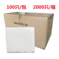 龙云天盾一次性帽子无纺布网帽餐饮工厂防尘头套条形帽整箱2000只装 19寸白单筋(整箱2000只)