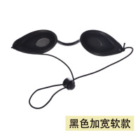 龙云天盾激光脱毛仪防罩眼镜OPT遮红蓝光美容院排灯洗眉嫩肤E光谱护目 黑色宽边眼罩(1个)