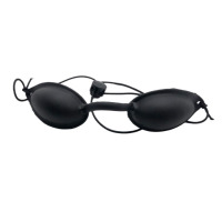 龙云天盾激光脱毛仪防罩眼镜OPT遮红蓝光美容院排灯洗眉嫩肤E光谱护目 黑色椭圆眼罩(1个)