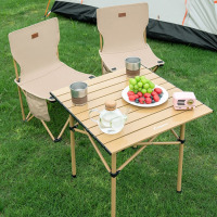 Diplomat外交官折叠桌椅三件套(一桌二椅)DFJ-210*2+DFJ-211*1 沙黄色