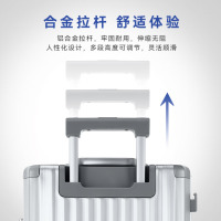 Diplomat外交官行李箱大容量镁铝合金铝框男女旅行拉杆箱TL-25053银24英寸