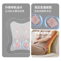 践程家用腰部按摩器腰背腿按摩靠垫恒温热敷长导轨按摩仪肩颈椎按摩枕小腰舒生日节日礼物送爸妈礼盒款 浅灰色