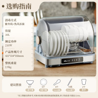 小熊(Bear)多功能消毒柜 家用小型桌面台式 厨房碗筷刀架立式消宝宝奶瓶 紫外线保洁柜ZTD30-A21E5