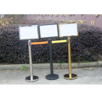 龙云天盾一米线隔离带栏杆立牌警戒线A4不锈钢指示牌插牌活动A3迎宾广告牌 黑杆2米线