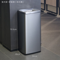 龙云天盾不锈钢立式电梯口垃圾桶带烟灰缸走廊过道吸烟灭烟柱商用 加大款-砂银钢(仅灭烟)