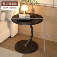 龙云天盾沙发边几边柜轻奢高级感小茶几移动床头床边置物架迷你阳台小桌子 黑架黑色[法式小桌]大号40cm