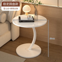 龙云天盾沙发边几边柜轻奢高级感小茶几移动床头床边置物架迷你阳台小桌子 白架白色[法式小桌]大号40cm