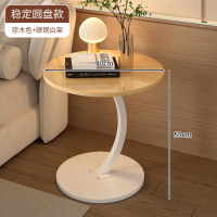 龙云天盾沙发边几边柜轻奢高级感小茶几移动床头床边置物架迷你阳台小桌子 白架原木色[法式小桌]大号40cm