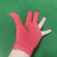 龙云天盾三指手套豹子手套台球手套俱乐部手套悠悠球桌球手套男女三指手套 红色台球厅试用款 2只