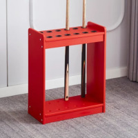 龙云天盾台球杆架落地式多孔落地立式收纳架台球杆架展示架架子 可放12杆-波尔多红[毒牙] 台球厅/俱乐部必备-