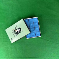 龙云天盾球房专用巧克粉蓝色油性巧粉干粉易上粉不掉粉擦枪粉台球用品配件 好猫[2粒]试用装散装