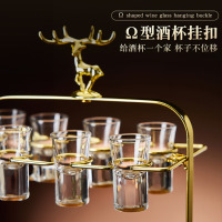 龙云天盾分酒器白酒杯套装家用高档轻奢酒具玻璃烈酒杯分酒壶套装6壶6杯