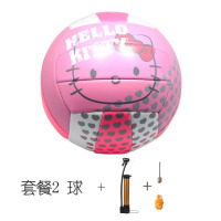 龙云天盾hello kitty凯蒂猫5号粉色机缝排球适合中考标准球 3号 5号凯蒂猫排球+气筒+气针+网兜